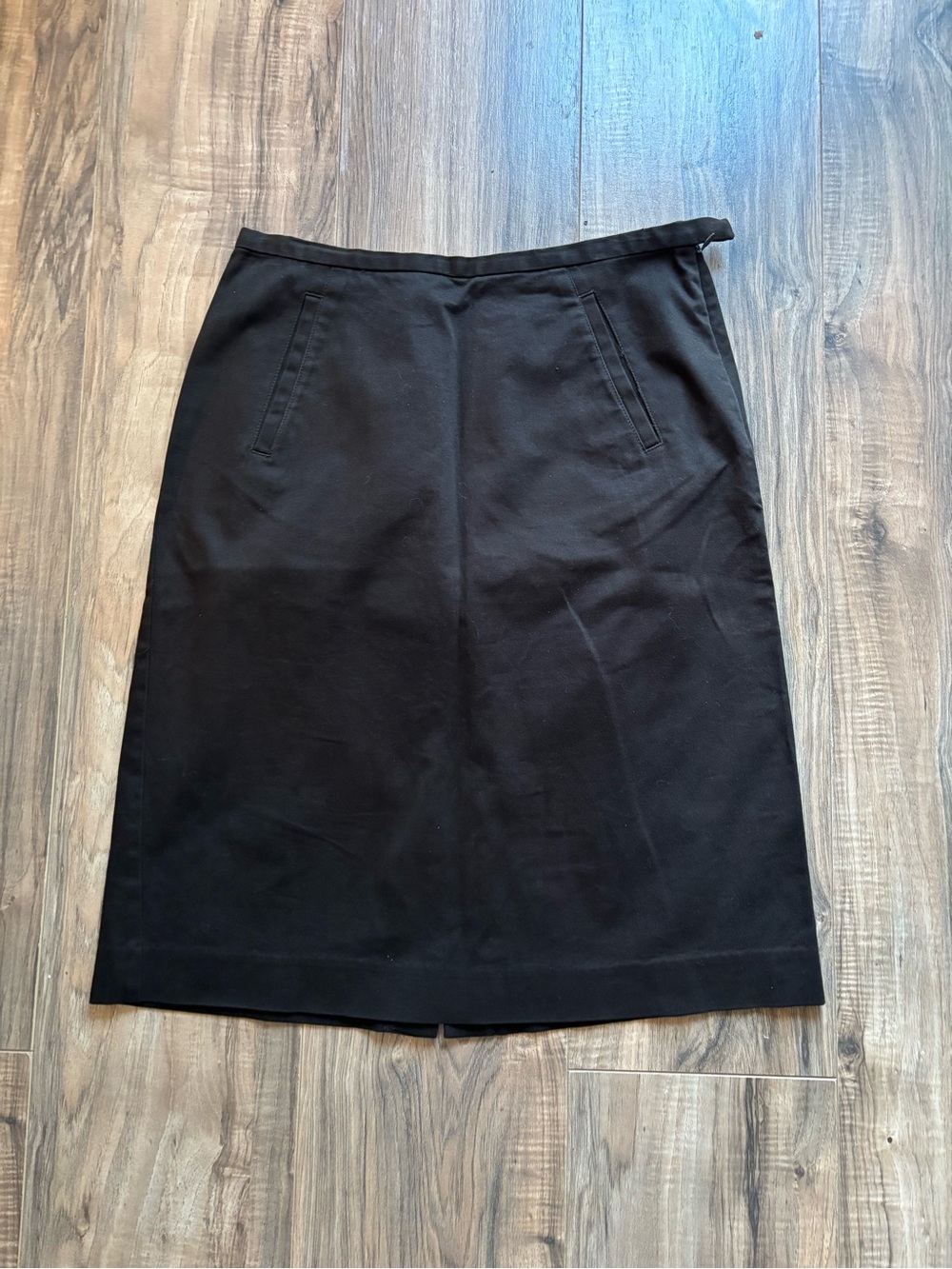 Ann Taylor Stretch Dark Brown Pencil Skirt Size 8P Petite Cotton Blend